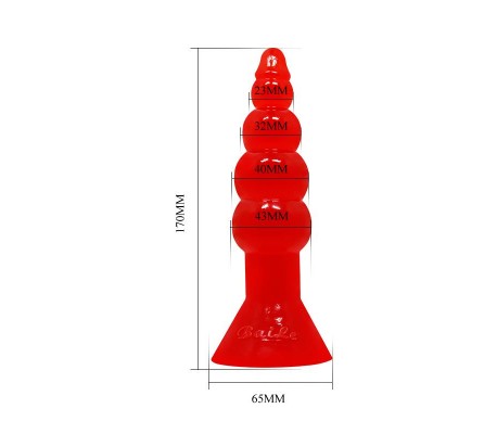 Baile Plug Anal Forma Bulbosa Color Naranja