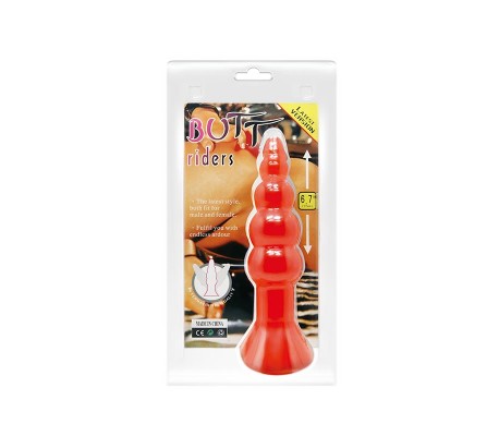 Baile Plug Anal Forma Bulbosa Color Naranja