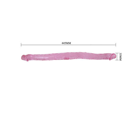 Dildo Doble Color Rosa 44 cm