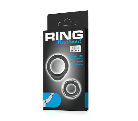 Manhood Set de 2 Anillo para el Pene