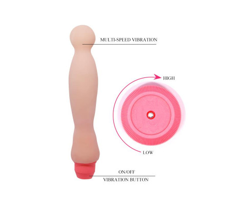 Dildo VIbrador Color Natural 22 cm