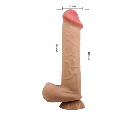 Dildo Realista Piel Deslizante Retractil 26 cm