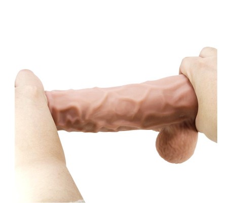 Dildo Realista Piel Deslizante Retractil 24 cm