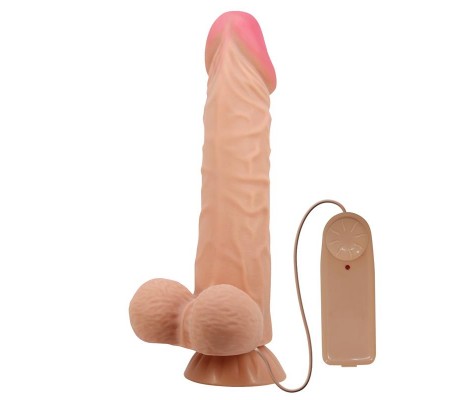 Dildo Realista Doble Densidad Piel Deslizante Retractil 24 cm
