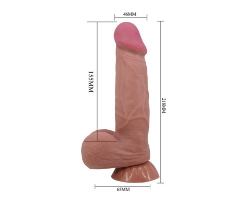Dildo Realista Piel Deslizante Retractil 21.8 cm