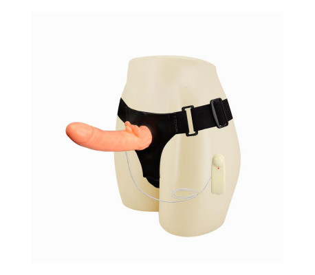 Baile Arnés con Dildo y Control Remoto 18 cm
