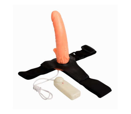 Baile Arnés con Dildo y Control Remoto 18 cm