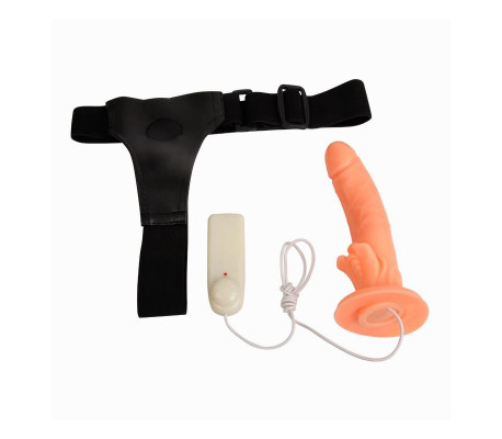 Baile Arnés con Dildo y Control Remoto 18 cm