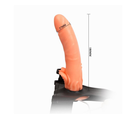 Baile Arnés con Dildo y Control Remoto 18 cm