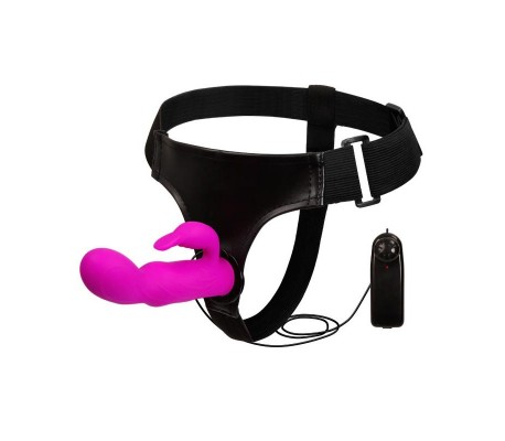 Baile Arnés con Dildo Púrpura 15 cm