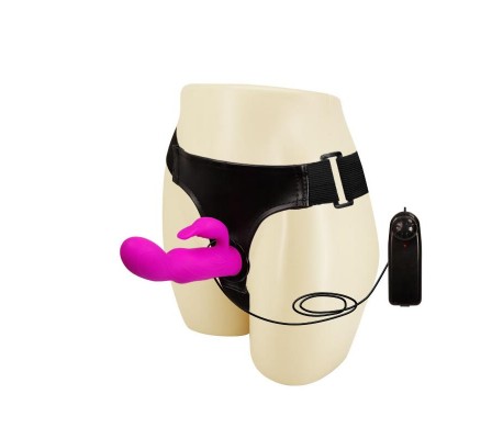 Baile Arnés con Dildo Púrpura 15 cm