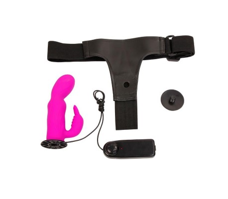 Baile Arnés con Dildo Púrpura 15 cm