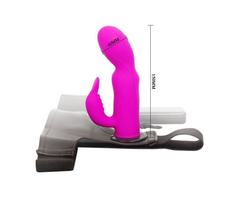 Baile Arnés con Dildo Púrpura 15 cm