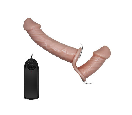 Arnés Dildo Doble con Vibración Natural