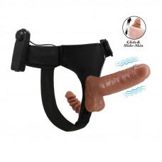 Arnés con Dildo Doble Retractil con Vibración
