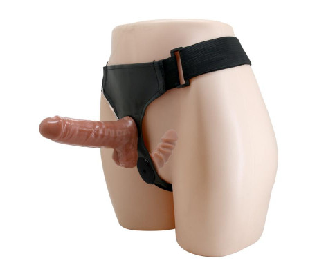 Arnés con Dildo Doble Retractil con Vibración
