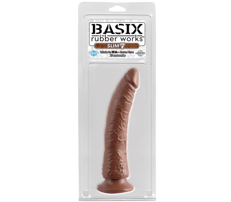 Dildo Slim 17,78 cm con Ventosa - Color Marrón