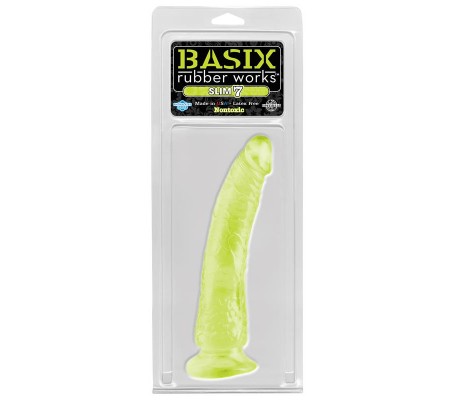 Dildo Slim 17,78 cm Brilla en la Oscuridad