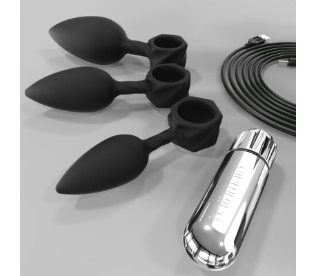 Set de 4 Plugs Entrenamiento Anal con Vibración