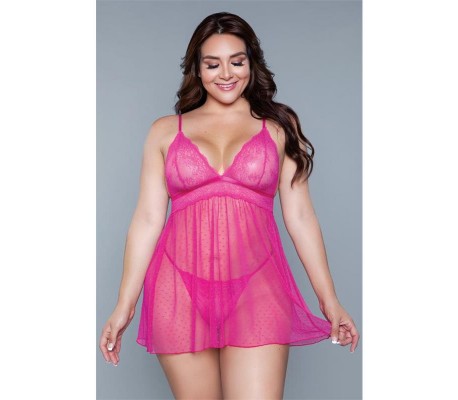 Hailey Babydoll Fuchsia Talla S