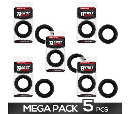Pack de 5 Anillo para el Pene Silicona Líquida Turbine 35 mm