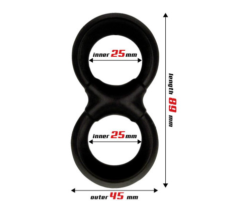 Anillo Pene y Testículos Silicona Líquida 25 mm