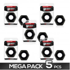 Pack de 5 Anillo para el Pene Nut Silicona Líquida 25 mm
