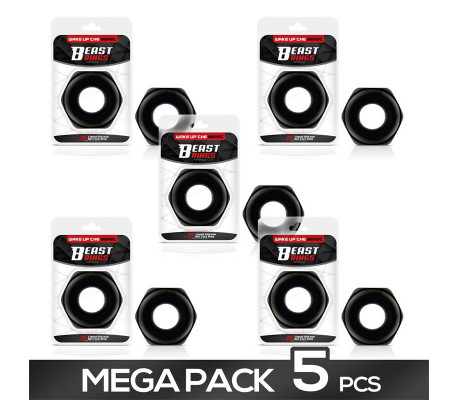 Pack de 5 Anillo para el Pene Nut Silicona Líquida 25 mm