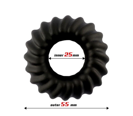 Anillo para el Pene Sawtooth Silicona Líquida 25 mm