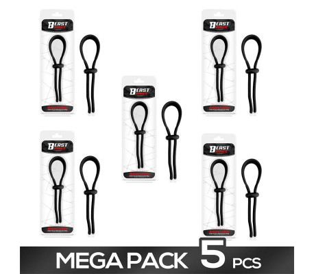 Pack de 5 Anillo para el Pene Wider Arrest Ajustable Silicona Líquida