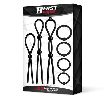 Set de 7 Anillos para el Pene Silicona Sólida
