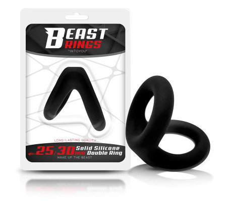 Anillo Doble para el Pene Silicona Solida 2.5 / 3 cm