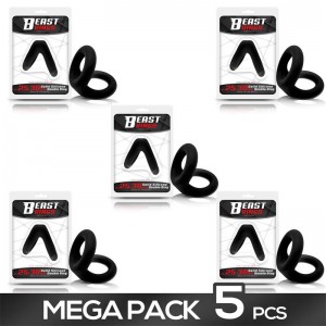 Pack 5 Anillo para el Pene Silicona Sólida 2.5-3 cm