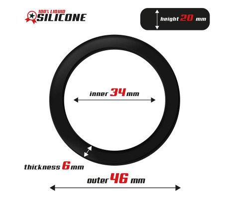Anillo para el Pene Silicona Líquida 3.4 cm