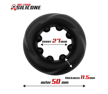 Anillo para el Pene Twisted Silicona Líquida 2.7 cm