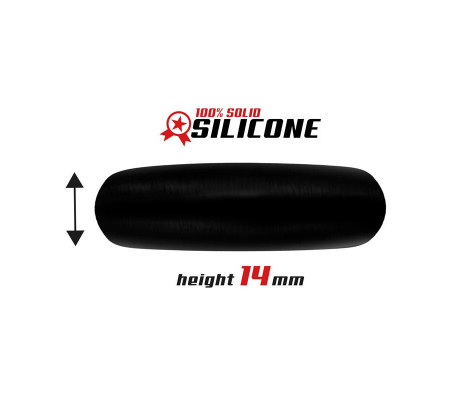 Anillo para el Pene Forma Plana Silicona Sólida 3.5 cm Negro