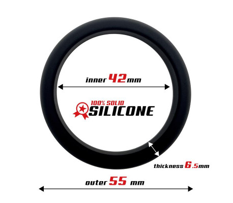 Anillo para el Pene Silicona Sólida 4.2 cm Negro