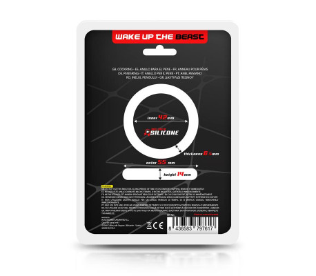 Anillo para el Pene Silicona Sólida 4.2 cm Negro