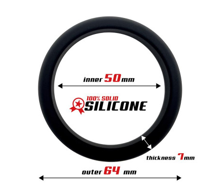 Anillo para el Pene Silicona Sólida 5 cm Negro