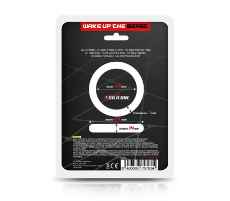 Anillo para el Pene Silicona Sólida 5 cm Negro
