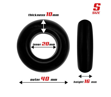 Set 3 Anillos para el Pene Flexibles Negros