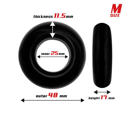 Set 3 Anillos para el Pene Flexibles Negros