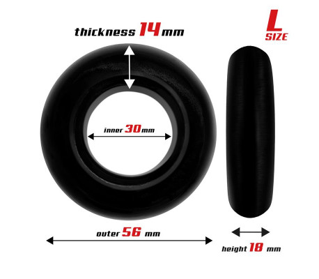 Set 3 Anillos para el Pene Flexibles Negros