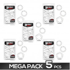 Pack de 5 Set 3 Anillos para el Pene Beaded Flexible Transparente