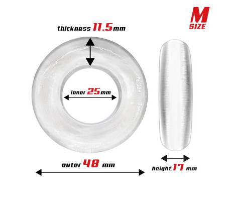 Set 3 Anillo para el Pene Flexible Transparentes