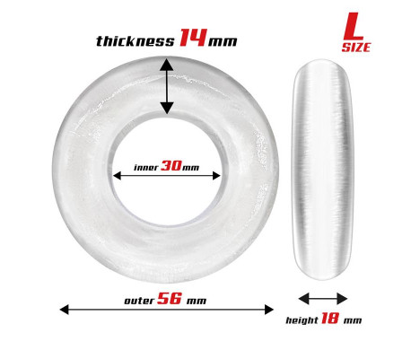 Set 3 Anillo para el Pene Flexible Transparentes