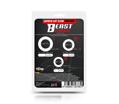 Set 3 Anillo para el Pene Flexible Transparentes