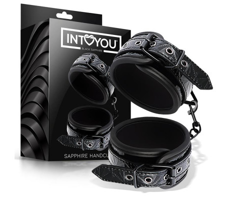 Esposas para Muñeca Ajustable Sapphire Cuero Vegano