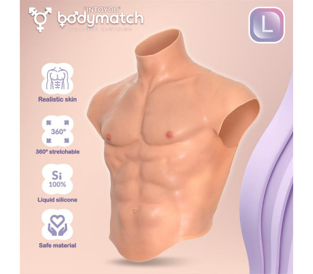 Boomax Traje Torso Masculino Hiperrealista Silicona Líquida Talla L