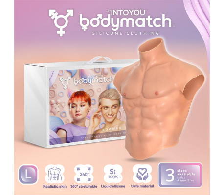 Boomax Traje Torso Masculino Hiperrealista Silicona Líquida Talla L